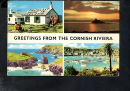 F2903 Greetings From The Cornish Riviera - Multiview: First E Last House In England - Used 1973 - Land's End