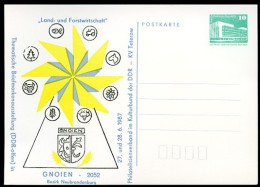 DDR PP18 D2/014 Privat-Postkarte WAPPEN GNOIEN 1987  NGK 3,00 € - Cartoline Private - Nuovi