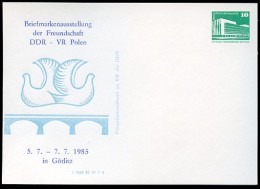 DDR PP18 D2/015 Privat-Postkarte AUSSTELLUNG DDR-POLEN Görlitz 1985  NGK 3,00 € - Private Postcards - Mint