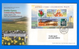 GB 2009-0005, Celebrating Wales MS FDC, St. Davids SHS - 2001-2010. Decimale Uitgaven