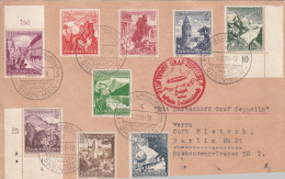 1938 D. Reich BESSERE MiF. (ECKRAND) GRAF ZEPPELIN, Sudetenfahrt. MK - Lettere