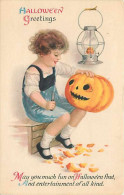 231797-Halloween, Wolf No 31-1, Ellen Clapsaddle, Boy Carving A Jack O Lantern - Halloween