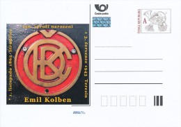 Czech Rep. / Postal Stat. (Pre2012/60) Emil Kolben (1862-1943 Theresienstadt) Engineer And Entrepreneur; Company CKD - Joodse Geloof