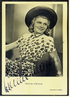 Autogramm Winnie Markus Handsigniert  -  Portrait  -  Schauspieler Foto Nr. A 3332/1 Von Ca.1940 - Autographs