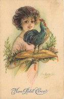 ** Femme Au Coq Français ** - Illustration Patriotique Par Dupuis - Cpa Bon état - Dupuis, Emile