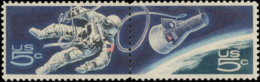 1967 USA Space Achievement Stamps Sc#1331-2 #1332b Earth Astronaut - United States