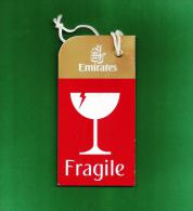 Emirates EK 2012 - Baggage Tag Fragile / Fragile Bag - As Scan - Etichette Da Viaggio E Targhette