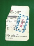 Emirates Airlines EK 2012 - Boarding Pass - Bombay To Dubai - As Scan - Boarding Passes