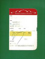 Air Arabia G9 - Boarding Pass - Sharjah To Jaipur -  As Scan - Tarjetas De Embarque