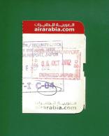 Air Arabia G9 - Boarding Pass - Jaipur To Sharjah -  As Scan - Cartes D'embarquement