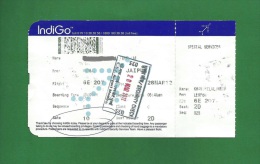 IndiGo 6E - Boarding Pass With Baggage Claim -  As Scan - Cartes D'embarquement