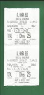 UAE / EMIRATES ARABES 2013 - Ras Al  Khaima To Dubai Used Bus Ticket -  As Scan - Monde