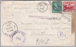 USA 1948-05-07 Abilène Zensur  Brief Nach Österreich - 2c. 1941-1960 Lettres