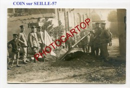 COIN Sur SEILLE-Trou De Bombe-Soldats-Carte Photo Allemande-Guerre 14-18-1WK-Frankreich-France-57-Feldpost- - Metz Campagne