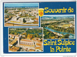 SAINT SULPICE LA POINTE  -   Souvenir   -  3 Vues  :  Vue Générale - Les 2 Ponts Sur L´Agout - L´Eglise - Saint Sulpice