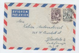 Yugoslavia/USA AIRMAIL COVER 1957 - Luchtpost