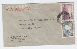 Argentina/Sweden AIRMAIL CONDOR COVER 1938 - Posta Aerea