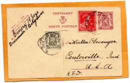 Belgium 1947 Card Mailed To USA - Covers & Documents