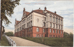 GÜSTROW Mecklenburg Real Gymnasium Color Mit Ortsstempel SCHLIEFFENBERG15.8.1911 Gelaufen - Güstrow