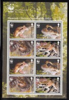 Montserrat MNH Scott #1159a Minisheet Of 2 Blocks Of 4 Mountain Chicken Frog - World Wildlife Fund - Montserrat