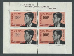 MALI  BF  N° 3 XX  Anniversaire De La Mort Du Président Kennedy.  Le Bloc Sans Charnière, TB - Mali (1959-...)