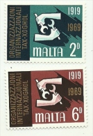 1969 - Malta 389/90 O.I.L.      ----- - OIT
