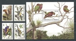 DOMINIQUE 1981 N° 672/675 Bloc 68 ** Neufs = MNH  Superbes Cote 19,50 €  Faune Oiseaux Birds Fauna Animaux - Dominique (1978-...)