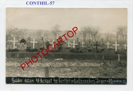 CONTHIL-Cimetiere Militaire Allemand-Tombes-Carte Photo Allemande-Guerre 14-18-1WK-Frankreich-France-57- - Chateau Salins