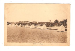 CPA : 58 - Cosne : La Plage : Plage - Tentes - 2 Ponts En Bois ( Provisoires? ) Bâtiments  PEU  COMMUNE - Cosne Cours Sur Loire