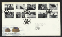 GB 2001 FDC CATS & DOGS Set Of Stamp SHS Edinburgh PMK  ( F999 ) - 2001-2010 Em. Décimales