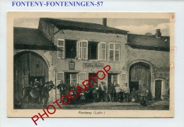 FONTENY-FONTENINGEN-Cafe MARON-Commerce-Animation-Carte Allemande-Guerre 14-18-1WK-Frankreich-France-57-Feldpost- - Chateau Salins