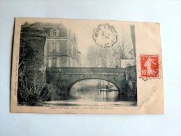 Carte Postale Ancienne : SAINTE-HERMINE : Le Pont Sur La Smagne - Sainte Hermine