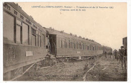 CPA Lonpré Les Corps Saints Tamponnement Du  18 Novembre 1912 L'Express Sorti De La Voie   80 Somme - Picquigny