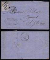 Belgium 1869 Postal History Rare Cover Bruxelles To St Ghislain DB.098 - Autres & Non Classés