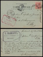 France 1904 Postal History Rare Old Postcard Ambulant Convoyeur Cancellation Hautmont DB.152 - Autres & Non Classés