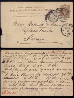 Great Britain 1890 Postal History Rare Old Postcard Postal Stationery Highgate To Jena Germany DB.156 - Covers & Documents