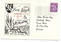 GRANDE-BRETAGNE - HERM ISLAND - Europa 1961 - FDC - 2 Scans - Ohne Zuordnung