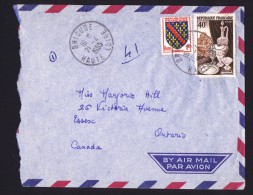 1955  Lettre Avion Pour Le Canada  Tarif 41fr Porcelain Et Cristaux, Blason Yv 972, 1002 - Posttarife