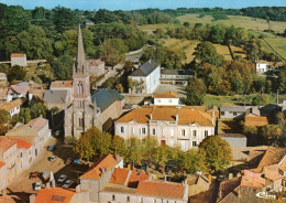 Cpsm(17) Mirambeau Vue Aerienne  La  Place  De L Eglise - Mirambeau