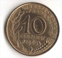 ** 10 CENT MARIANNE 1969 TTB+ ** - 10 Centimes