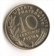 ** 10 CENT MARIANNE 1974 FDC ** - 10 Centimes