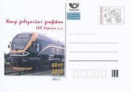 Czech Rep. / Postal Stat. (Pre2012/72) The New Railway Timetable 2012/2013 (2) LEO Express A.s. - Postkaarten