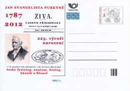 Czech Rep. / Postal Stat. (Pre2012/78) Jan Evangelista Purkyne (1787-1869) Czech Anatomist And Physiologist - Postcards