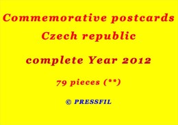 Czech Rep. / Postal Stat. (Pre2012/xx): Complete Year (79 Pieces) Commemorative Postcards PRESSFIL - Cartes Postales