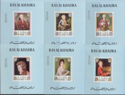 RAS AL KHAIMA 1972 Music Composer Mozart DeLuxe:6 With Number   [épreuve Prueba Druckprobe Prova Proeven] - Ra's Al-Chaima