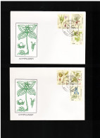 Germania Est - Ddr - 1982  2 Fdc Piante Velenose - Plantes Toxiques