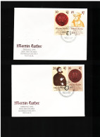 DDR - 9 11 1982  2  FDC  500° NASCITA MARTIN LUTERO - 1981-1990