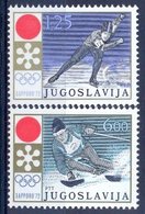 YU 1972-1447-8 OLYMPIC GAMES SAPPORO, YUGOSLAVIA, 2v, MNH - Unused Stamps