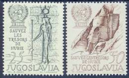 YU 1962-0992-3 15A°UNESCO, YUGOSLAVIA, 2v, MNH - Unused Stamps