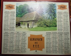 - CALENDRIER Des POSTES 1968 ( Hauts De Seine) MANOIR DE L'EAUPARTIE (Calvados) - Big : 1961-70